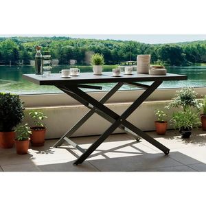 Ambia Garden ZAHRADNÍ STOLEK, kov, 140/40-71/75 cm obraz