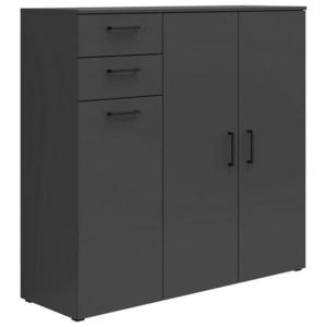 Carryhome KOMODA, barvy grafitu, 120/115/40 cm obraz