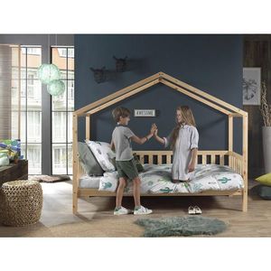 MID.YOU DĚTSKÁ POSTEL SE STŘÍŠKOU, 90/200 cm přírodní barvy obraz