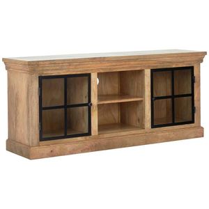 MID.YOU NÍZKÁ KOMODA, mangové dřevo, přírodní barvy, černá, světle hnědá, 150/65/40 cm obraz