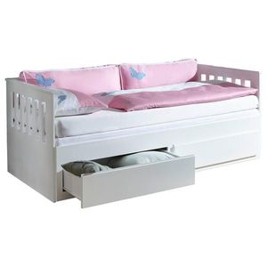 Carryhome VÝSUVNÁ POSTEL, 90-180/200 cm, bílá obraz