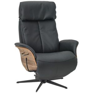 Welnova RELAXAČNÍ KŘESLO, kůže, černá obraz