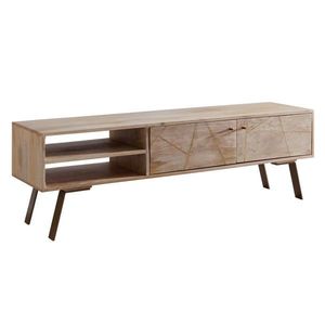 MID.YOU NÍZKÁ KOMODA, mangové dřevo, hnědá, barvy zlata, 145/47/35 cm obraz