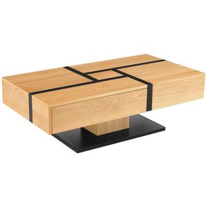 Livetastic KONFERENČNÍ STOLEK, černá, barvy dubu, dřevo, kov, kompozitní dřevo, 120/40/65 cm obraz