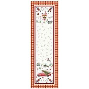 X-Mas BĚHOUN NA STŮL, 40/140 cm, bordeaux obraz