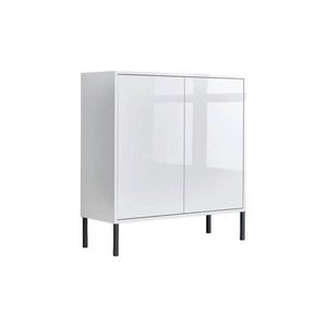 MID.YOU KOMODA, bílá, vysoce lesklá bílá, 79/86/33 cm obraz