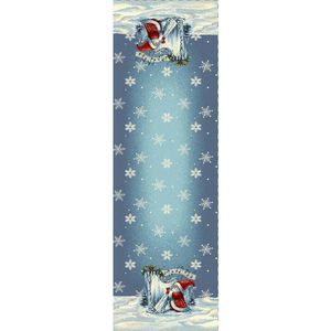 X-Mas BĚHOUN NA STŮL, 40/140 cm, modrá obraz