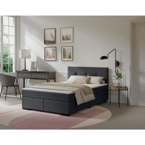 MID.YOU POSTEL BOXSPRING, 120/200 cm, antracitová obraz
