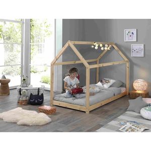 Vipack DĚTSKÁ POSTEL SE STŘÍŠKOU, 90/200 cm barvy borovice obraz