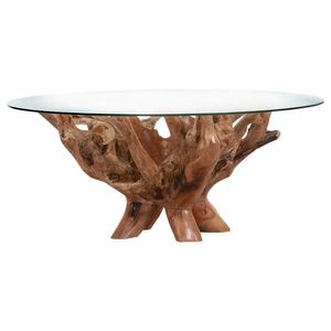 Livetastic KONFERENČNÍ STOLEK, barvy teak, dřevo, sklo, 110/110/46 cm obraz