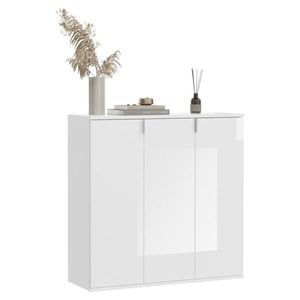 MID.YOU KOMODA, vysoce lesklá bílá, 91/99/34 cm obraz