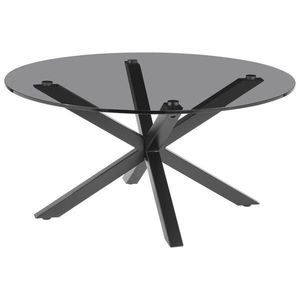 Xora KONFERENČNÍ STOLEK, šedá, černá, kov, sklo, 82/82/40 cm obraz