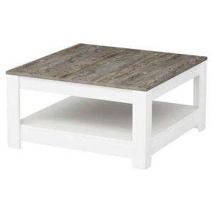 Livetastic KONFERENČNÍ STOLEK, bílá, tmavý dub, kompozitní dřevo, 89/89/45 cm obraz
