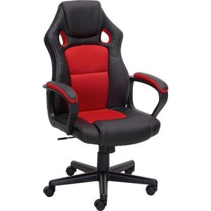 MID.YOU HERNÍ ŽIDLE, vzhled kůže, červená, černá obraz