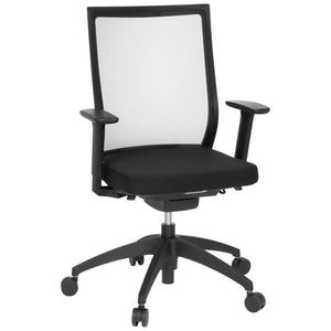 MID.YOU OTOČNÁ ŽIDLE, síťovina, plochá tkanina, černá, barvy chromu obraz