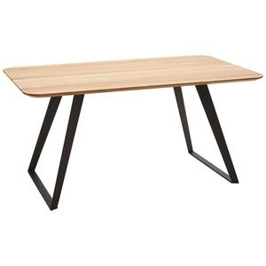 Voleo JÍDELNÍ STŮL, divoký dub, černá, barvy dubu, 160/90/76 cm obraz