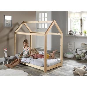 Vipack DĚTSKÁ POSTEL SE STŘÍŠKOU, 70/140 cm přírodní barvy obraz