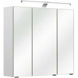 Xora ZRCADLOVÁ SKŘÍŇKA, bílá, 75/70/20 cm obraz