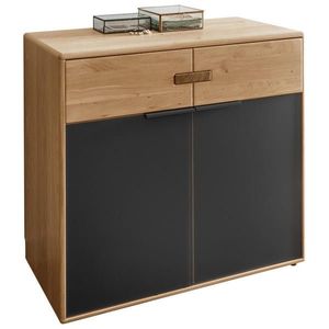 Linea Natura KOMODA, dub, antracitová, dub bianco, 100/89/44 cm obraz