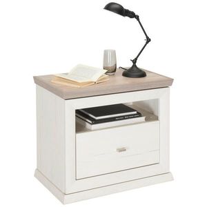 Hom`in NOČNÍ STOLEK, šedá, bílá, 63/55/38 cm obraz