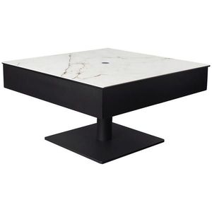 Dieter Knoll KONFERENČNÍ STOLEK, černá, bílá, kov, sklo, keramika, kompozitní dřevo, 75/75/42-57 cm obraz