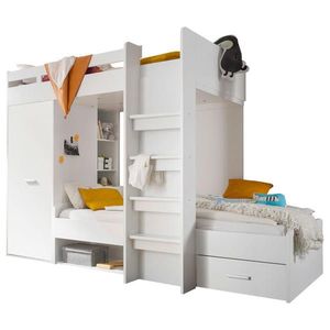 Carryhome VYSOKÁ POSTEL, 90/200 cm, bílá obraz