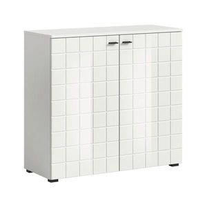 MID.YOU KOMODA, vysoce lesklá bílá, 92/86/37 cm obraz