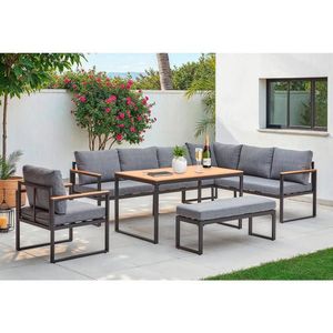 Ambia Garden ZAHRADNÍ JÍDELNÍ SET 5dílné, kov, plast, textil obraz