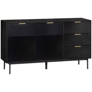 Livetastic ŠIROKÁ KOMODA, černá, 140/80/40 cm obraz