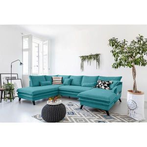 P & B SEDACÍ SOUPRAVA, textil, tyrkysová obraz