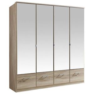 MID.YOU ŠATNÍ SKŘÍŇ SE ZRCADLEM, barvy dubu, 180/199/58 cm obraz