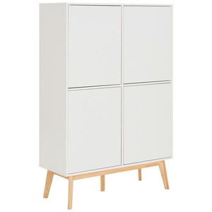 MID.YOU VYSOKÁ KOMODA, kaučukové dřevo, bílá, 100/149/40 cm obraz