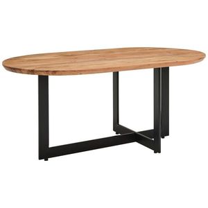 MID.YOU KONFERENČNÍ STOLEK, přírodní barvy, černá, dřevo, kov, 105/45/60 cm obraz