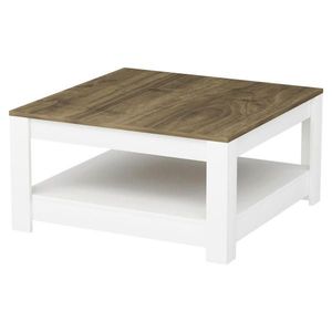 Livetastic KONFERENČNÍ STOLEK, bílá, barvy vlašských ořechů, kompozitní dřevo, 89/89/45 cm obraz