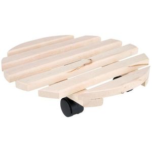 Homeware POJÍZDNÝ PODSTAVEC dřevo, 35 cm obraz