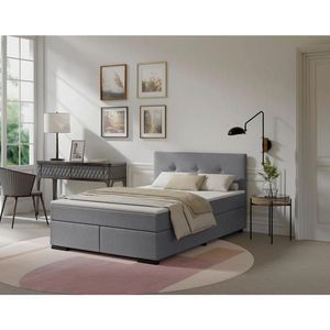 MID.YOU POSTEL BOXSPRING, 120/200 cm, světle šedá obraz