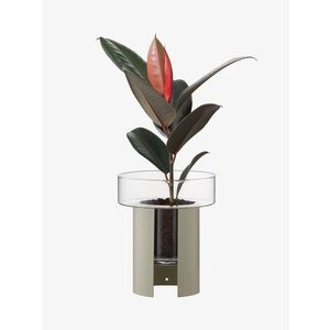 Terrazza květináč, v. 22 cm, Ø19 cm, čirá/betonově šedá - LSA international obraz