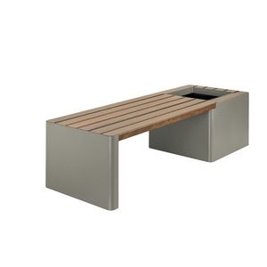 Lavička se samozavlažovacím květináčem WOODGREEN - Hobby Flower Barva: khaki/tmavé dřevo obraz