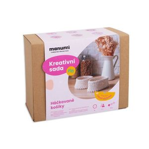 Kreativní sada na výrobu háčkovaných košíků obraz