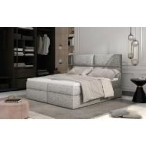 Boxspring PILANSI 01 160x200, šedá látka obraz