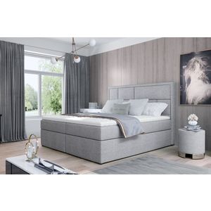 Boxspring BARBARIO 25 180x200, světle šedá látka obraz