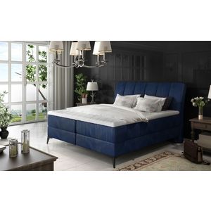 Boxspring PLANIFLORA 17 180x200, modrá látka obraz