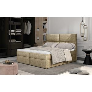 Boxspring PILANSI 02 160x200, hnědá látka obraz