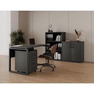 Kancelářská sestava NEJBY GIANNI PREMIUM 3, antracit obraz