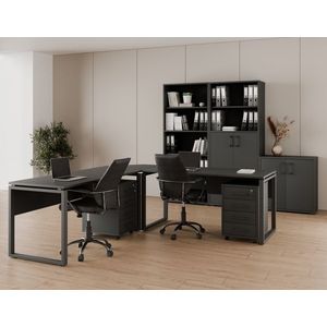 Kancelářská sestava NEJBY GIANNI PREMIUM 5, antracit obraz