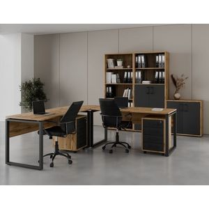 Kancelářská sestava NEJBY GIANNI PREMIUM 5, dub wotan/antracit obraz