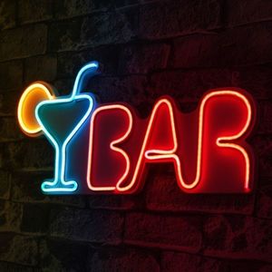 Neonový LED nápis Bar - barevná světelná dekorace na zeď - II. jakost, POUZE OSOBNÍ ODBĚR obraz