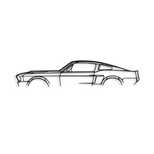 Dekorativní kovový doplněk na zeď - AUTO, 70 x 15 cm - II. jakost, POUZE OSOBNÍ ODBĚR obraz