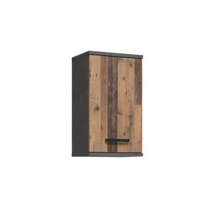 CANELU koupelnová horní skříňka, tmavě šedý beton/old-wood vintage, 5 let záruka obraz