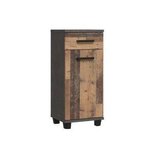 CANELU koupelnová spodní skříňka, tmavě šedý beton/old-wood vintage, 5 let záruka obraz